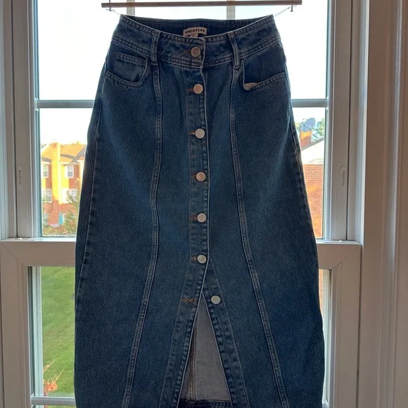 Whistles | Skirts | Whistles Midi Classic Blue Wash Denim Skirt 36 Eu 8 Uk  4 Us | Poshmark